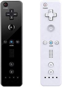 img 3 attached to PlayHard 2 Pack Remote Controllers for Nintendo Wii & Wii U - Includes Silicone Cases and Wrist Straps (Black/White)