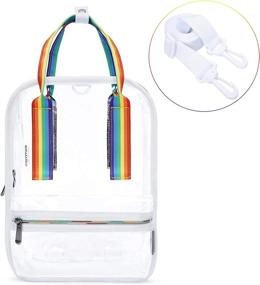 img 3 attached to 🎒 Mommore Clear Backpacks: Durable Bookbags with Transparency