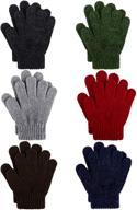 ❄️ ultimate cold weather stylish boys' accessories: motarto winter chenille cashmere stretchy collection logo