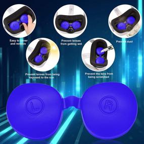 img 3 attached to 🔵X-супер Чехол из силикона для Oculus Quest 2 - Защита от пыли, антискретч, синий - Протектор для объектива Q2