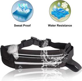 img 2 attached to 🏃 Running Belt Waist Pack Bag, Carry Run Workout Fanny Pack, Bounce Free Jogging Pocket Belt – Travel Money Cell Phone Holder for Running Accessories, Compatible with iPhoneXS XR, Plus + Samsung Note Galaxy