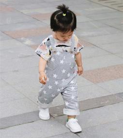 img 3 attached to 👶 Casual Star Printed Cotton Long Romper Jumpsuit for Little Boys and Baby Girls by Sitmptol