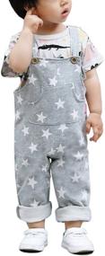 img 4 attached to 👶 Casual Star Printed Cotton Long Romper Jumpsuit for Little Boys and Baby Girls by Sitmptol
