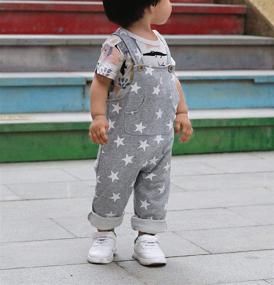 img 1 attached to 👶 Casual Star Printed Cotton Long Romper Jumpsuit for Little Boys and Baby Girls by Sitmptol