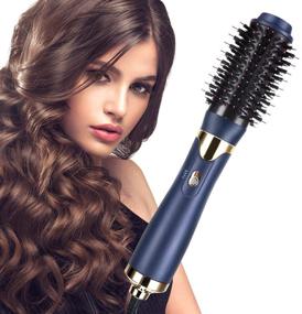 img 4 attached to 🌀 Hot Air Brush One Step Hair Dryer & Volumizer - Negative Ion Ceramic Blow Dryer Brush 4 in 1 Straightener Curler Styler for Smooth, Soft, and Frizz-Free Hair (2.18*1.69*13.7 inch)