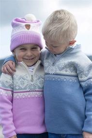img 1 attached to 👕 Dale Norway Off White Fuchsia Toddler Boys' Clothing