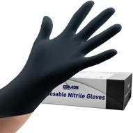 nitrile black disposable gloves medical логотип