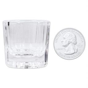img 1 attached to Beauticom 4 Pcs Acrylic Liquid Powder Dappen Dish Glass Crystal Cup - Glassware Nail Art Tools (4 pcs, 1.2 inch - Small Octagon) - No Lids