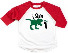 img 4 attached to 🦖 Dapper Dinosaur: Boys' Clothing Birthday Shirt - The Perfect First Outfit