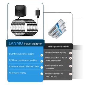 img 3 attached to LANMU Weatherproof Power Cable: Continuous Power Supply for Blink Outdoor, Blink XT2/XT - 26ft