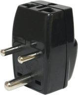 convenient tmvel type d travel adapter plug for india and africa - 3-outlet design logo