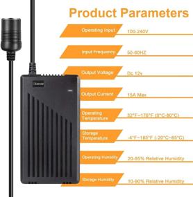 img 3 attached to 🔌 AstroAI AC to DC Converter: 15A/110V to 12V DC/180W - Power Supply Adapter Transformer for Car Inflator, Refrigerator & More