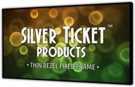 🖥️ stt-16992 silver ticket thin bezel 16:9 4k ultra hd ready hdtv projector screen (6 piece fixed frame, 92-inch, white material) logo