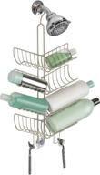 🛁 idesign verona satin silver metal hanging bathroom shower caddy, extra space for shampoo, conditioner, soap, razors, loofahs, and towels - 24.6" x 10.6" x 3.8 logo