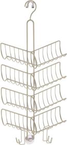img 1 attached to 🛁 iDesign Verona Satin Silver Metal Hanging Bathroom Shower Caddy, Extra Space for Shampoo, Conditioner, Soap, Razors, Loofahs, and Towels - 24.6" x 10.6" x 3.8