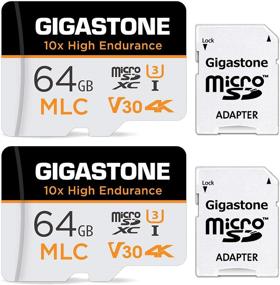 img 4 attached to ⚡ Gigastone 64GB 2-Pack MLC Micro SD Card, 10x High-Endurance 4K Video Recording, for Security Cam, Dash Cam, Surveillance | Compatible 100MB/s, U3 C10