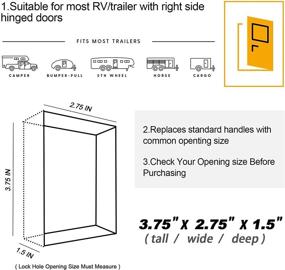 img 1 attached to 🔐 RV Keyless Entry Door Lock Latch for Travel Trailer Camper, 3-in-1 Handler Lock with Fingerprint Recognition, Remote Control Unlocking, and Key Unlocking – Aluminum Alloy (Includes Instructions Manual)