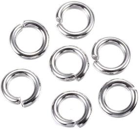 img 1 attached to KissyCrafts 1000pcs 5mm Stainless Steel Open Jump Rings Connectors 1mm Thick Chainmail Making Jewelry Findings