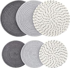 img 1 attached to Enhance Your Kitchen Décor with Trivets Braided Coaster Kitchen Supplies