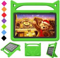 2021 kids' shreborn lightweight shockproof case with cute cat handle stand for hd 10 & 10 plus tablet (11th gen, 2021) in green - improved seo logo