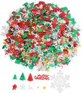 🎉 sparkling festive delight: ccinee 100g/4800 pieces christmas new year metallic foil confetti sequins table confetti for dazzling christmas and new year decorations logo