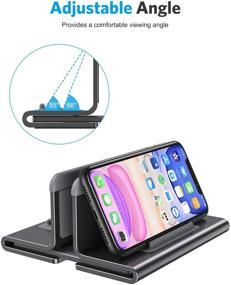 img 1 attached to 🖥️ OMOTON Upgraded Laptop Vertical Stand: Sturdy 3-in-1 MacBook Holder with Silicone Pads - Ultra Protection for iPhone/iPad/MacBook Pro and More - Black