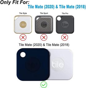 img 3 attached to 🔵 Силиконовый чехол Aotao Navy Blue - Защитите свой трекер Tile Mate (2020/2018) мягким и гибким чехлом, устойчивым к царапинам и ударам, + карабин в комплекте.