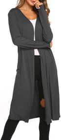 img 3 attached to 🧥 Duster Cardigans for Women - Lightweight Sweaters by BLUETIME