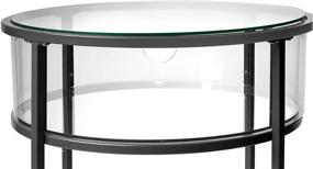 img 1 attached to 🌿 Black Iron Round Terrarium Display End Table - Reinforced Glass, 20-inch Diameter, 26.5-inch Height - Perfect Indoor Decor for Home or Office - DIY Garden for Ferns, Moss, Succulents - Ideal Holiday Wedding Gift