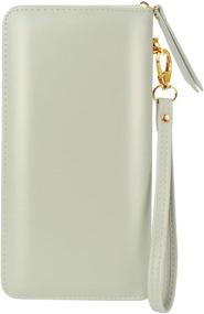 img 3 attached to Nawoshow Leather Wallet Blocking Zipper Women's Handbags & Wallets