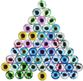 img 4 attached to 😍 Enhance Handcrafted Creations with DECORA 20mm Assorted Design Glass Eyes - 48pcs Pack