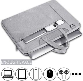 img 3 attached to 💼 Ferkurn Laptop Case Bag 15 15.6 Inch: Water Resistant Protective Shoulder Strap Sleeve for MacBook Pro 16 Inch and More