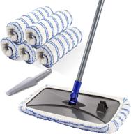 🧹 mastertop large microfiber mop: ultimate floor cleaning system with 16x8.4“ flat mop, washable pads, 360 degree rotation, and cleaning scraper logo