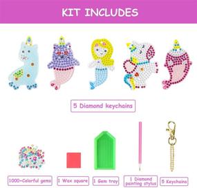 img 3 attached to 🎨 Nardoll Arts and Crafts: Gem Keychain Kits for Kids 8-12 - 5D Diamond Painting Creativity Sets for Girls, Boys, Toddlers, Teens - Ages 3-12