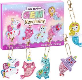 img 4 attached to 🎨 Nardoll Arts and Crafts: Gem Keychain Kits for Kids 8-12 - 5D Diamond Painting Creativity Sets for Girls, Boys, Toddlers, Teens - Ages 3-12