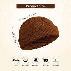 img 3 attached to 🧢 Men and Women's SATINIOR Trawler Beanie Watch Hat: Roll-up Edge Skullcap - Ideal Fisherman Beanie