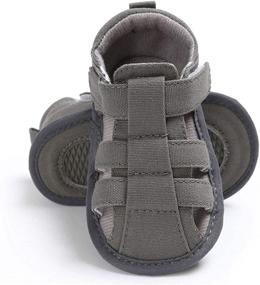 img 2 attached to Sandals Anti Slip Walkers Toddler C Black Boys' Shoes ~ Sandals