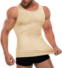 img 4 attached to 💪 Enhance Your Physique with IFKODEI Compression Shapewear Sleeveless Undershirt – Perfect for Men's Clothing
