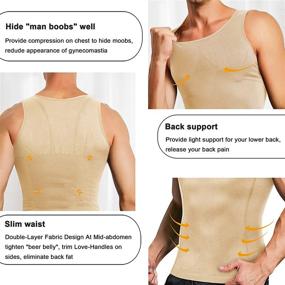 img 3 attached to 💪 Enhance Your Physique with IFKODEI Compression Shapewear Sleeveless Undershirt – Perfect for Men's Clothing
