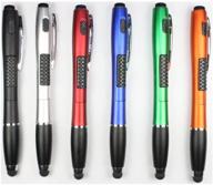 versatile stylus [6 pcs]: 3-in-1 touch screen pen with led, for tablets, smartphones - compatible with ipad, iphone, samsung - bonus ink included logo