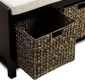 img 2 attached to 💼 Stylish and Practical: ClickDecor Griffin Storage Bench in Sleek Black