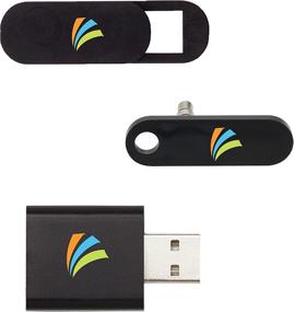 img 4 attached to Soteria Заглушка вебкамеры и микрофона - Блокировщик данных USB и комплект конфиденциальности для повышения личной безопасности - Идеально для дома или путешествий - Защитные гаджеты для вас и ваших близких (Черный)