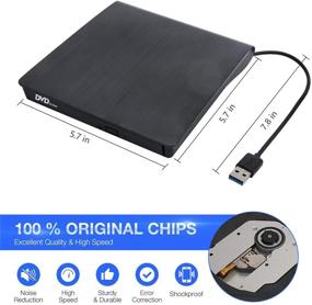 img 3 attached to 📀 High Speed USB 3.0 External CD Drive, CD/DVD-RW Drive, CD-RW Rewriter Burner Superdrive for Laptop PC Desktop with Windows 7/10 Support