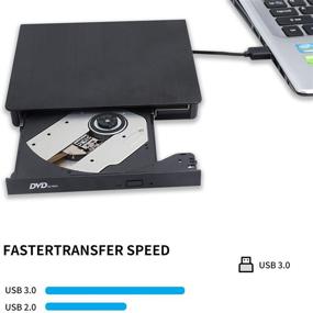 img 1 attached to 📀 High Speed USB 3.0 External CD Drive, CD/DVD-RW Drive, CD-RW Rewriter Burner Superdrive for Laptop PC Desktop with Windows 7/10 Support