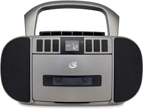 img 1 attached to GPX BCA209S: Portable CD and Cassette Player Boombox in Sleek Silver/Gray Design