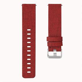 img 2 attached to 🏋️ Woven Nylon Replacement Bands for Fitbit Versa/Versa 2/Fitbit Versa Lite - Compatible Fabric Bands for Men and Women (Small, Color3)