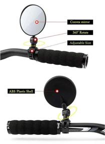 img 2 attached to 🔍 Enhance Cyclist Safety with Adjustable Handlebar Bike Mirrors - 1 Pair