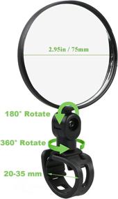 img 3 attached to 🔍 Enhance Cyclist Safety with Adjustable Handlebar Bike Mirrors - 1 Pair