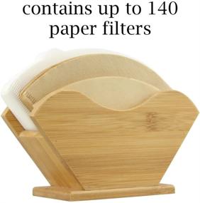 img 2 attached to 🍃 Bamboo Coffee Filter Holder: Stylish Stackable Rack for Different Pour Over Filters