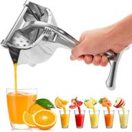 🍊 aluminum citrus juicer hand press - manual orange juice squeezer for high juice yield - lemon lime squeezer handheld - ideal for pomegranate, watermelon, grapefruit - includes filter bag logo